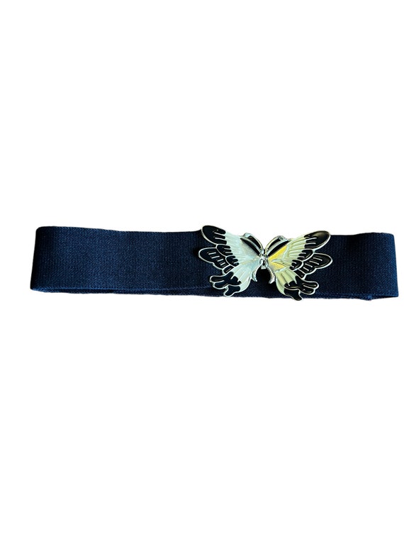 Beautiful  1970’s butterfly stretchy elastic belt 