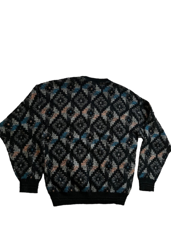 Vintage unisex  Soft geometric 90’s sweater unisex