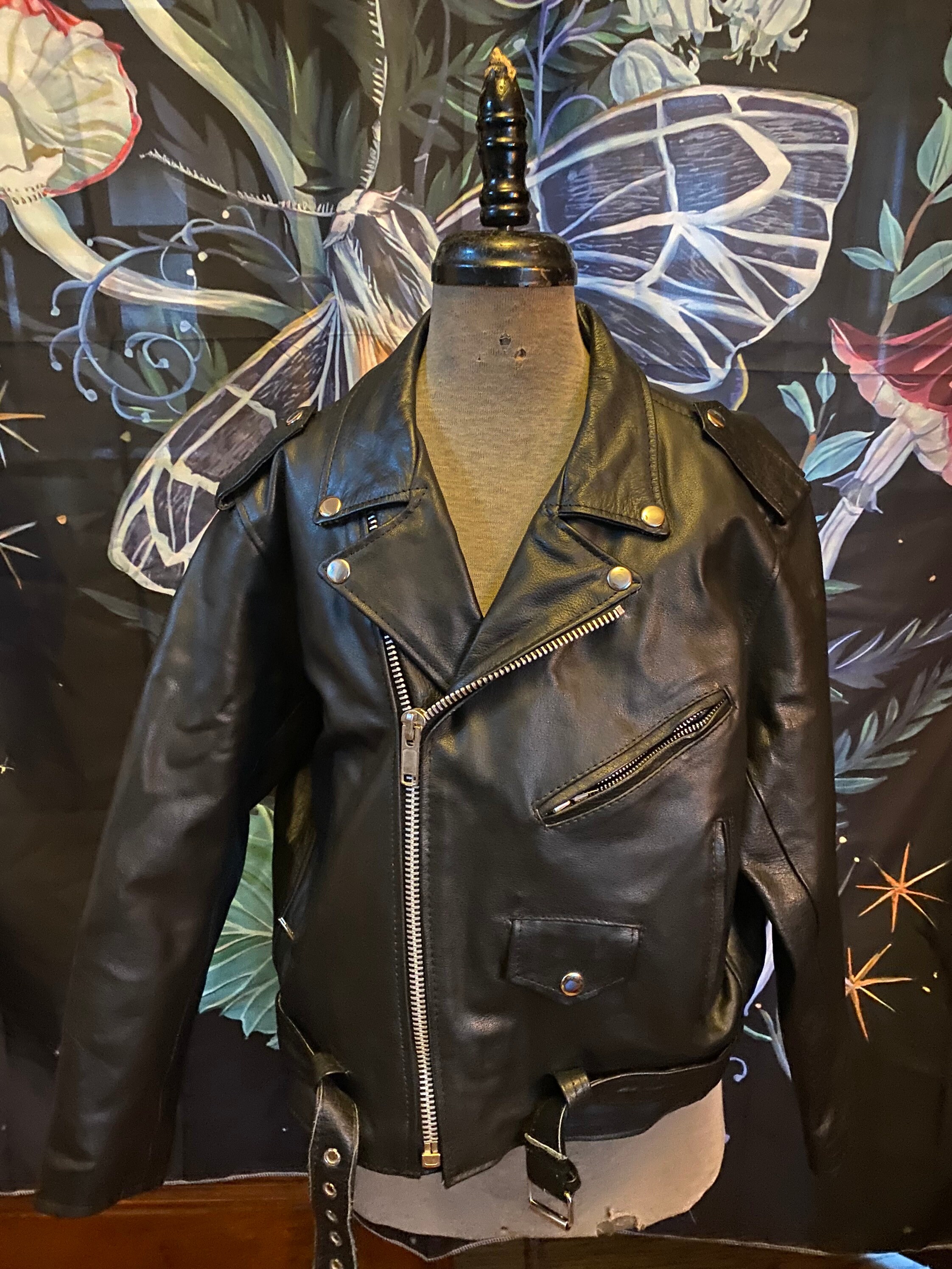 Timeless Vintage Unik Lined Real Leather Biker Jacket Youth Timeless Vintage Unik Lined Real Leather Biker Jacket Youth