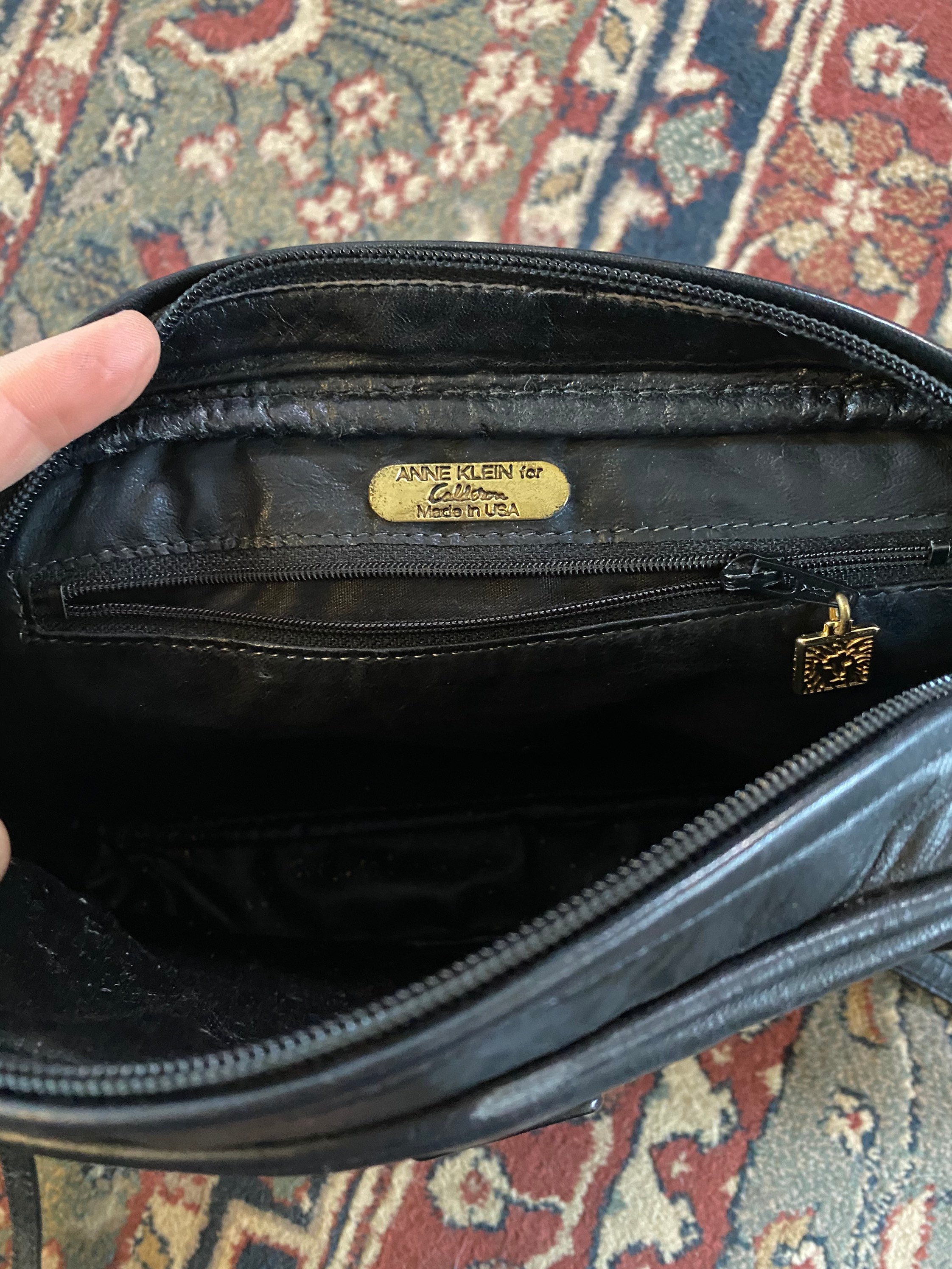 Vintage Anne Klein Iconic and Classic Black Leather Purse - Etsy