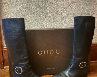 Gucci leather boots outlet