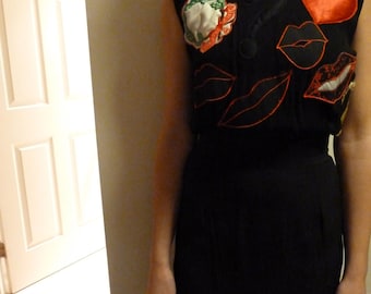 SALE REDUCED  breath taking rare Moschino Cheap and Chic decorated patchwork open button back pencil dress us size 4