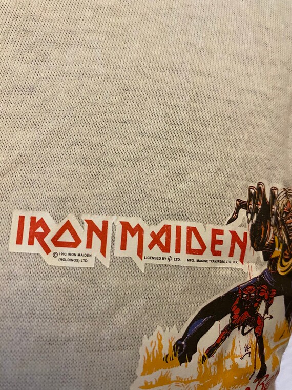 Fantastic vintage iron on Iron Maiden  baseball t… - image 4