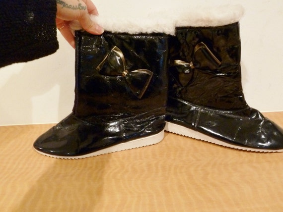 Patent leather snow boots online