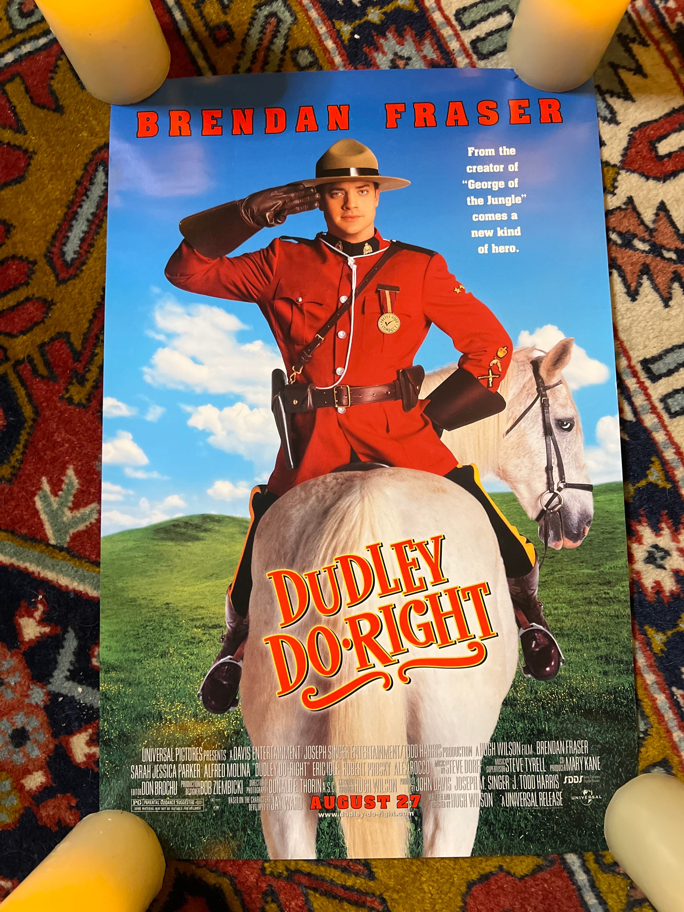 Original 1990s Dudley Do Right Vintage Movie Promo Poster 17x11 1/2 Sarah  Jessica Parker - Etsy