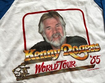80'sヴィンテージKennyRogersケニーロジャース1984ロックTシャツ Vintage 1984 Kenny Rogers World Tour T Shirt | Urban Outfitters