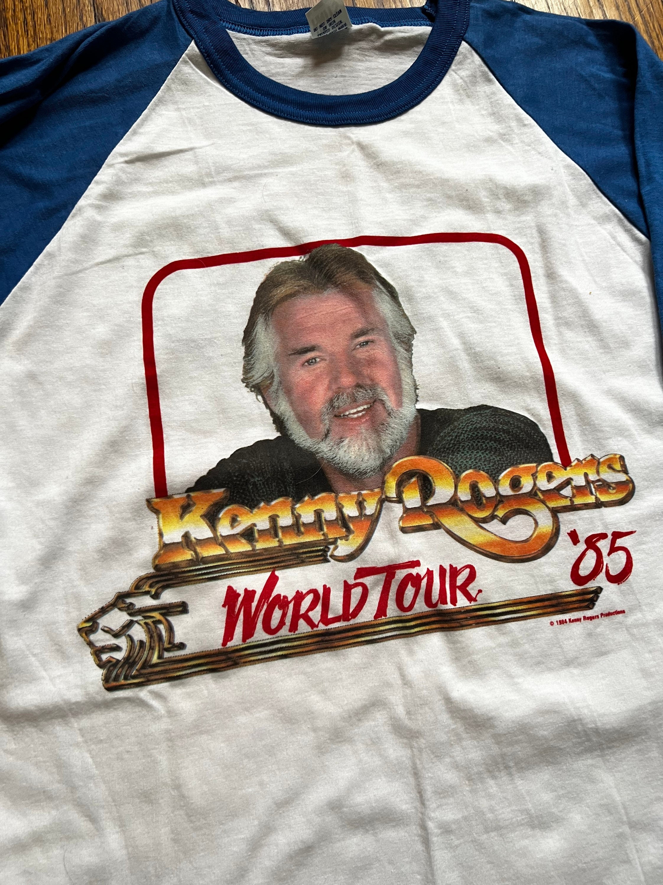 Kenny Rogers Vintage 1985 World Tour Dead Stock Raglan Shirt