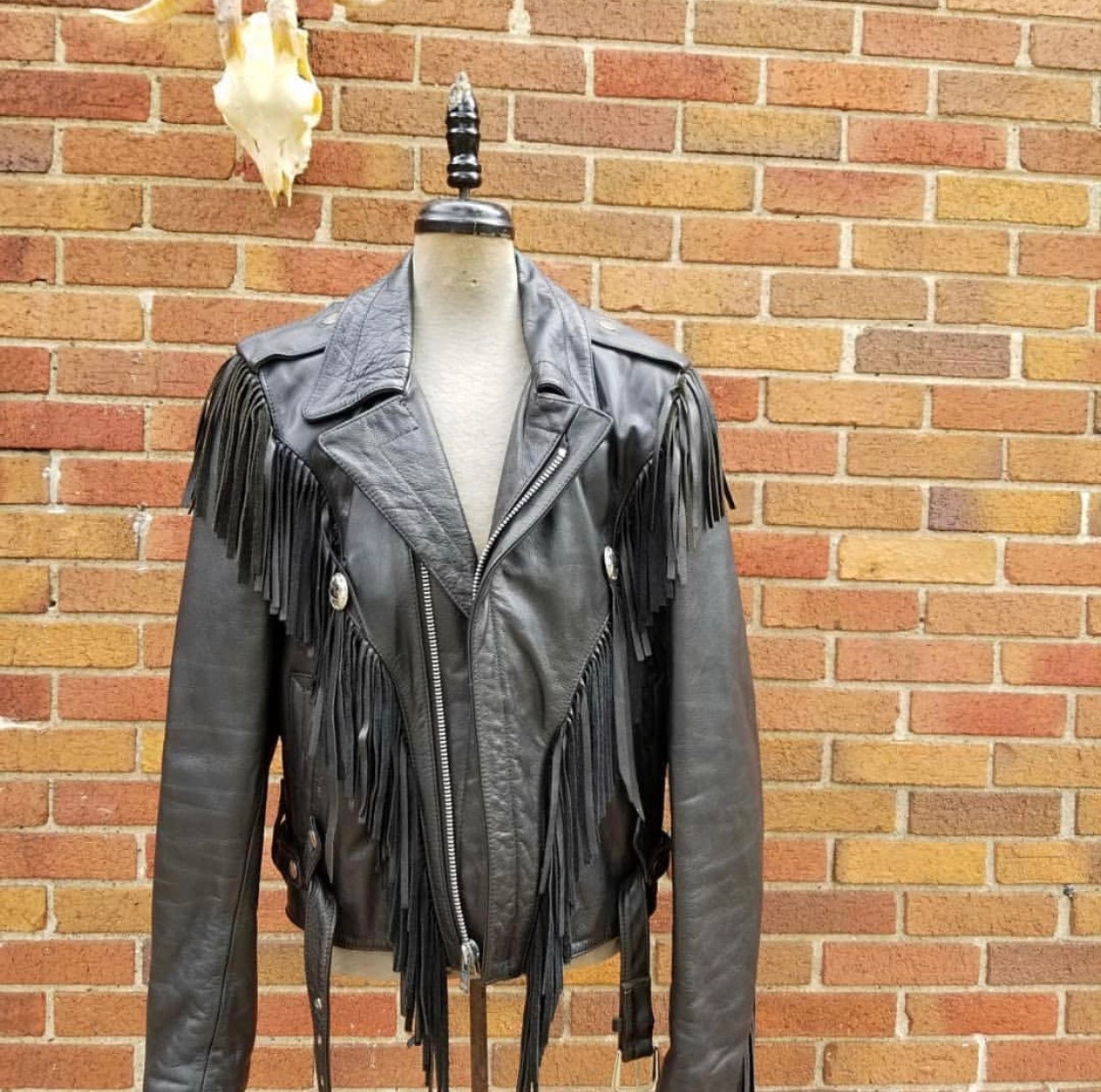 Leather Fringe Jacket Men Vintage - Etsy