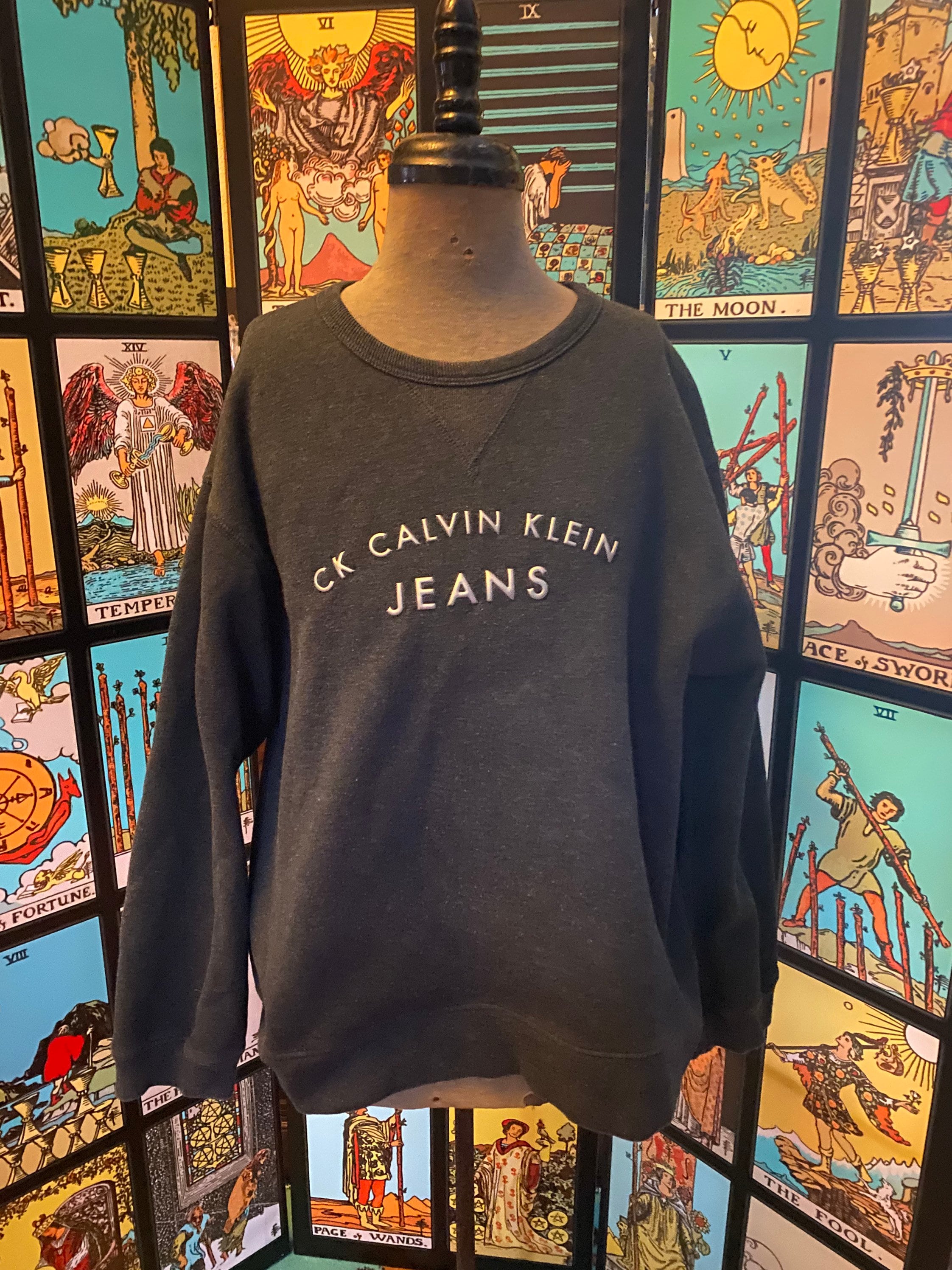Vintage Calvin Klein Raised Letter Crewneck Grey Sweatshirt - Etsy Vintage Calvin Klein Raised Letter Crewneck Grey Sweatshirt - Etsy