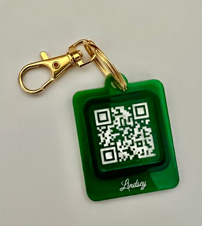 QR Code Keychains Etsy