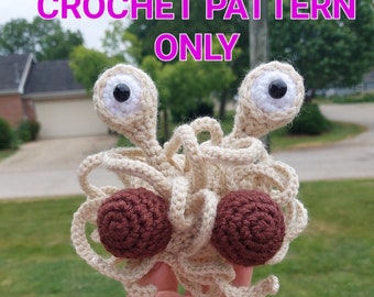 Crochet Flying Spaghetti Monster *PATTERN ONLY* Pastafarian Noodle Mascot