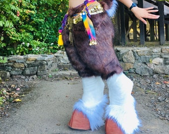 Faun Satyr Paw Renn Faire Custom Made Legs Hooves Tail Sets Costume