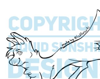 Canine Pay to Use Adopt Base Lineart Furry