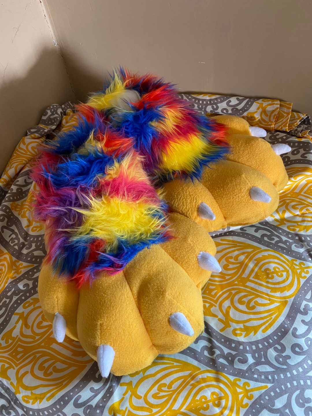 Multicolor Bird Costume Feet Adult Fursuit Feetpaws PREMADE Etsy