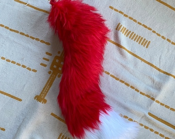 READY TO SHIP-Bright Red Fox Wolf Tail Costume Accessory