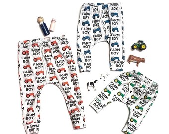 Tractor Farm Boy Green Tractor Red Tractor Blue Tractor Leggings or Joggers