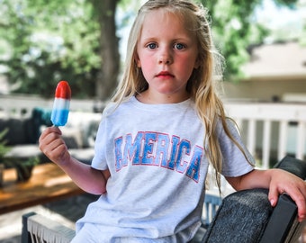 AMERICA Distressed Graphic Tee - Infant Toddler Youth Fourth of July