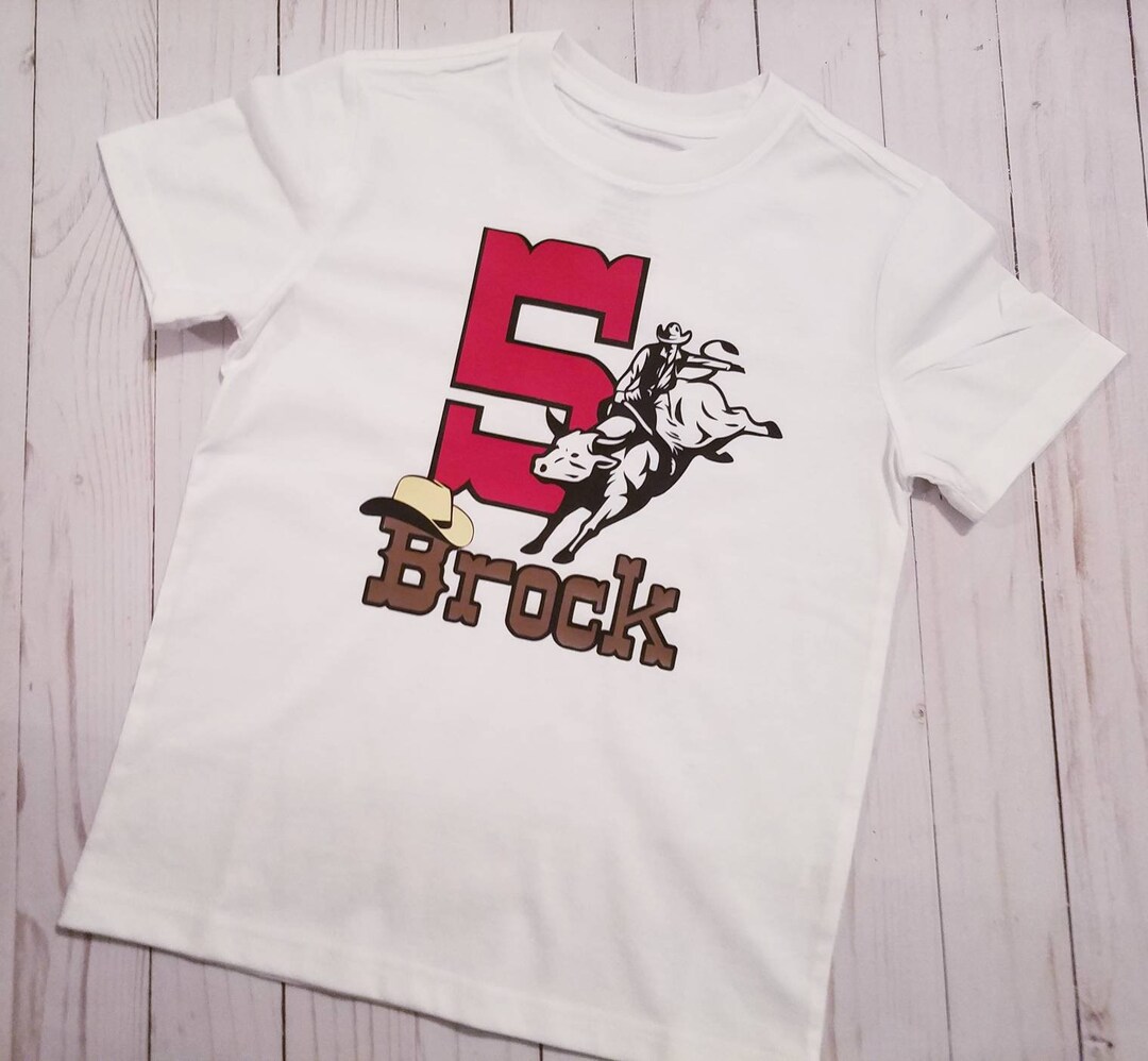 Bull Riding Birthday Tee. Personalized Birthday Shirt. - Etsy