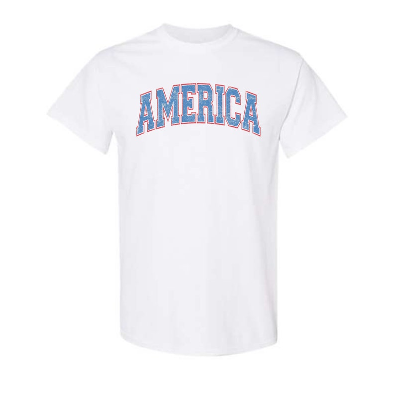 AMERICA Distressed Graphic Tee Infant Toddler Youth Fourth of July image 3