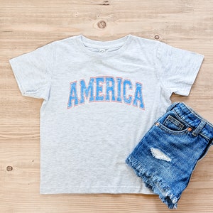 AMERICA Distressed Graphic Tee Infant Toddler Youth Fourth of July image 4