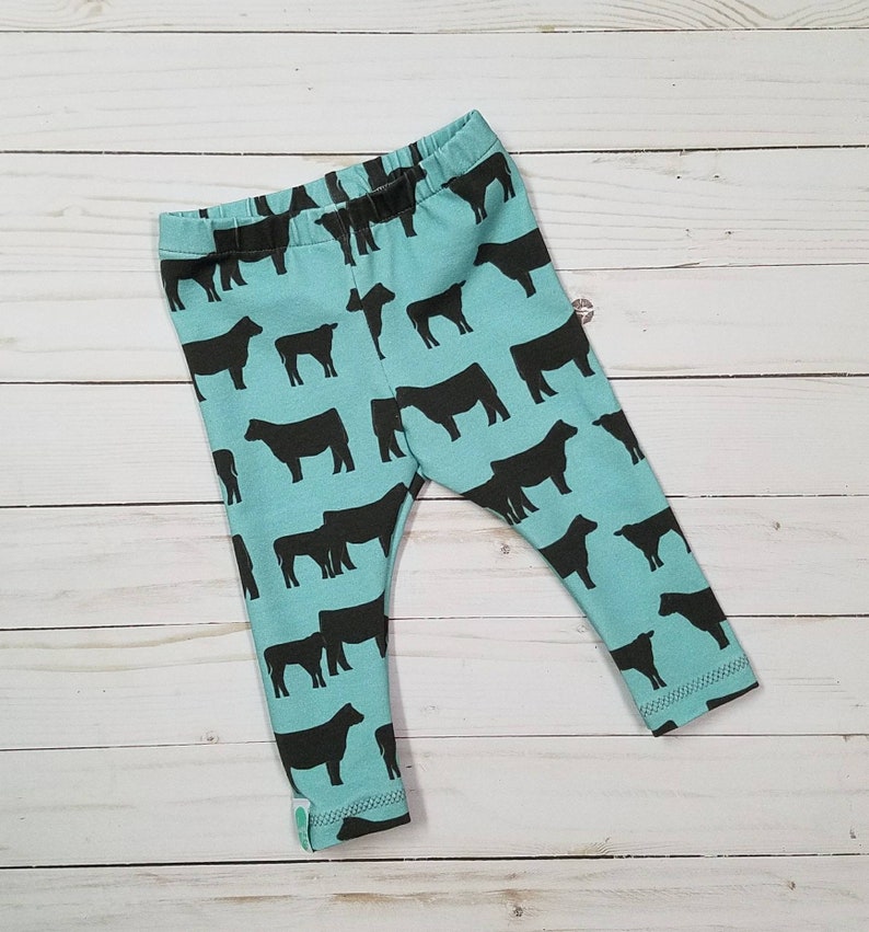 Cow Leggings or Joggers Baby Pants Pink Cow Grey Cow | Etsy