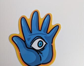 Pegatina de Hamsa, etiqueta judaica, judía