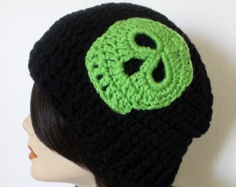 Skull Crochet Beanie_Rocker Hipster Style Hat