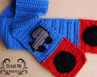 Thomas Train Crochet Scarf_Kids Train Scarf
