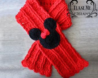 Minnie Mouse Crochet Scarf_Disney Minnie Scarf