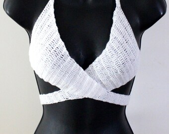 Crochet Cross Wrap Bikini Top