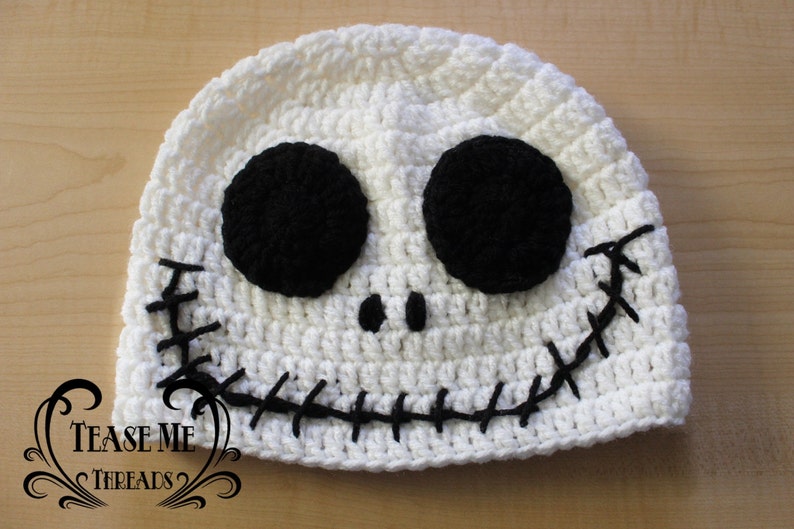 Jack Skellington Crochet Beanie _ Disney Costume Hat Etsy