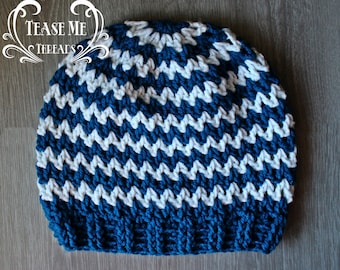 Zig Zag Stripe Crochet Hat