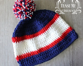 Patriots Crochet Hat_ Inspired England Crochet Hat
