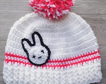 Bad Bunny Crochet Beanie