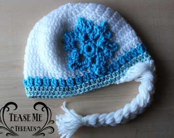 Frozen Elsa Crochet Hat_ Disney Princess Elsa Inspired Winter Beanie