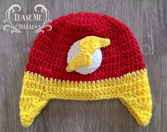 The Flash Hat _ Crochet The Flash Costume Mask