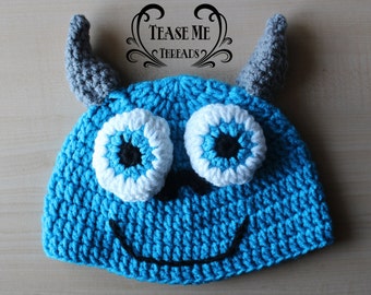 Sulley Monsters Inc Crochet Beanie_James P Sullivan Inspired Disney Winter Halloween Hat