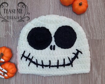 Jack Skellington Crochet Beanie _ Disney Costume Hat