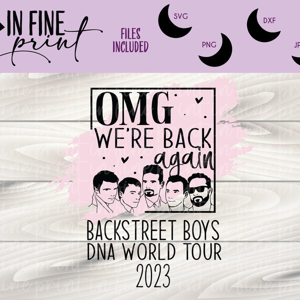 Custom Order // BSB World Tour PNG Jpeg // OMG were back again Backstreet Boys