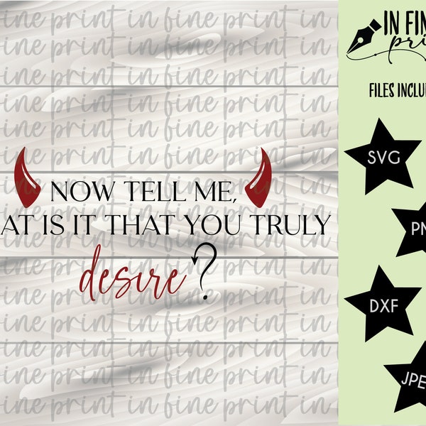 What do you truly desire? // Lucifer Morningstar Quotes // Lucifer SVG PNG