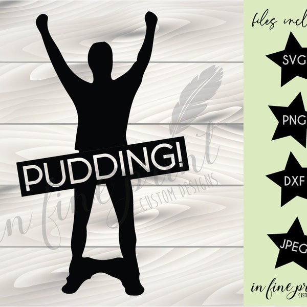 PUDDING! // Supernatural Dean Winchester No Pants //. Funny Quote Supernatural PNG SVG Digital Download