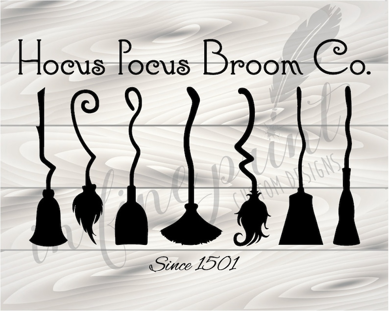 Hocus Pocus Broom Co // Halloween SVG File // Hocus Pocus Etsy