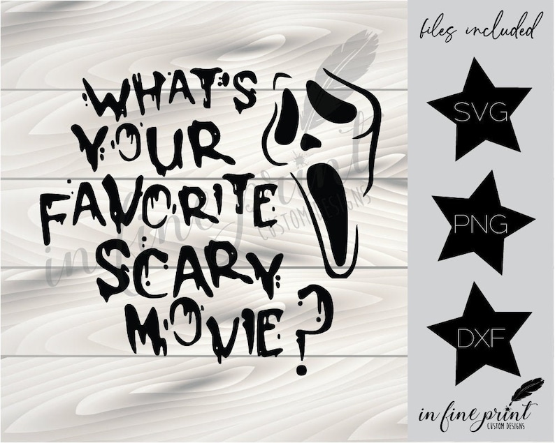 Download Scream SVG // Whats your favorite scary movie // Scream Quote | Etsy