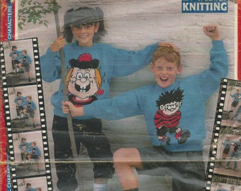 Dennis the menace and mini the minx sweater pattern knit