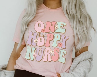 Easter Nurse shirt, Nurse Crew Shirts, Hoppy Nurse Easter shirt, Easter Bunny Spring NICU Nurse, Pediatric Nurse Easter