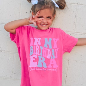 In My 9th Birthday Era, Kids Birthday Shirt, Retro 9th Birthday Girl Shirt, Cute Kids Birthday Outfit, Shirt for Ninth Bday, Youth Shirt