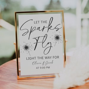 Sparkler Send off Wedding Sign | Editable Printable Sparkler Send off Sign | Custom Wedding Sign