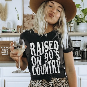 Raised on 90s Country Shirt, Vintage 90s Country Tee, Western TShirt, Country Music Lover Shirt, Country Concert Tee, Distressed