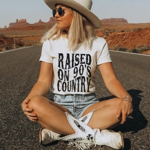 Raised on 90s Country Shirt, Vintage 90s Country Tee, Western TShirt, Country Music Lover Shirt, Country Concert Tee, Distressed