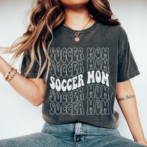 Comfort Colors Soccer Mom Shirt, Soccer Mom Tee, Soccer Mama Shirt, Game Day Shirt, Soccer Mom Outfit, Retro Soccer Shirt